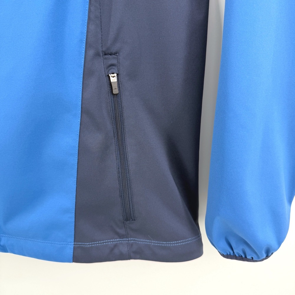 Brooks Canopy Running Jacket Mens Large Blue Shelter Technology Reflective Zip - Picture 6 of 12
